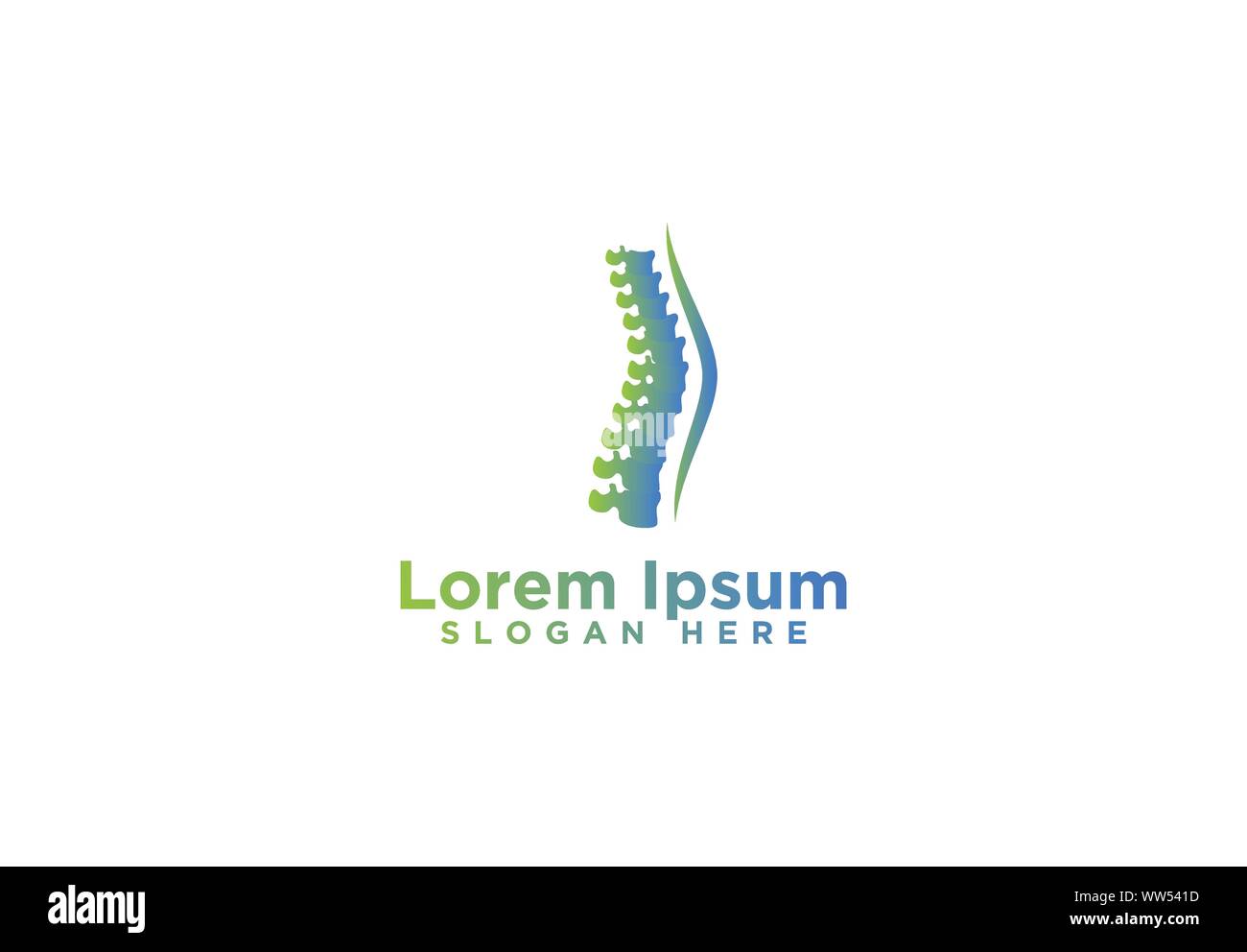 spine Logo Designs Vector Illustration Stock Vector