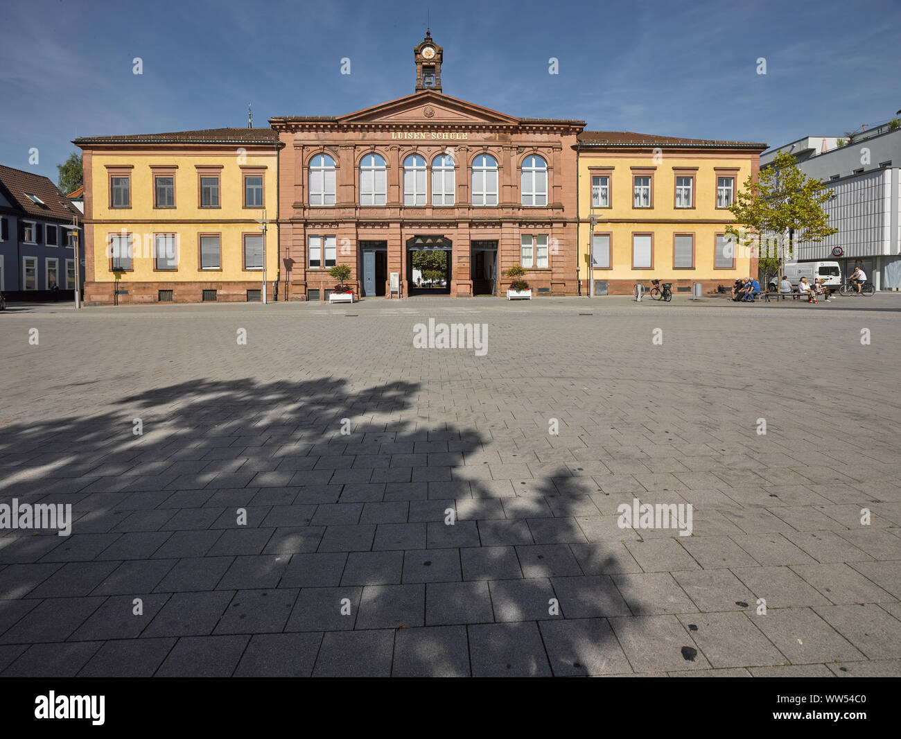 Luisenschule Lahr with forecourt Stock Photo