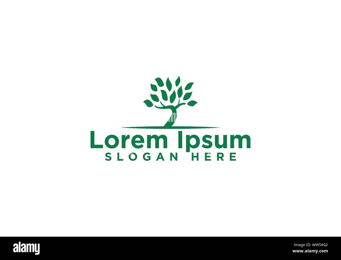 Green Tree Logo Designs Vector Illustration Stock Vector Image & Art ...