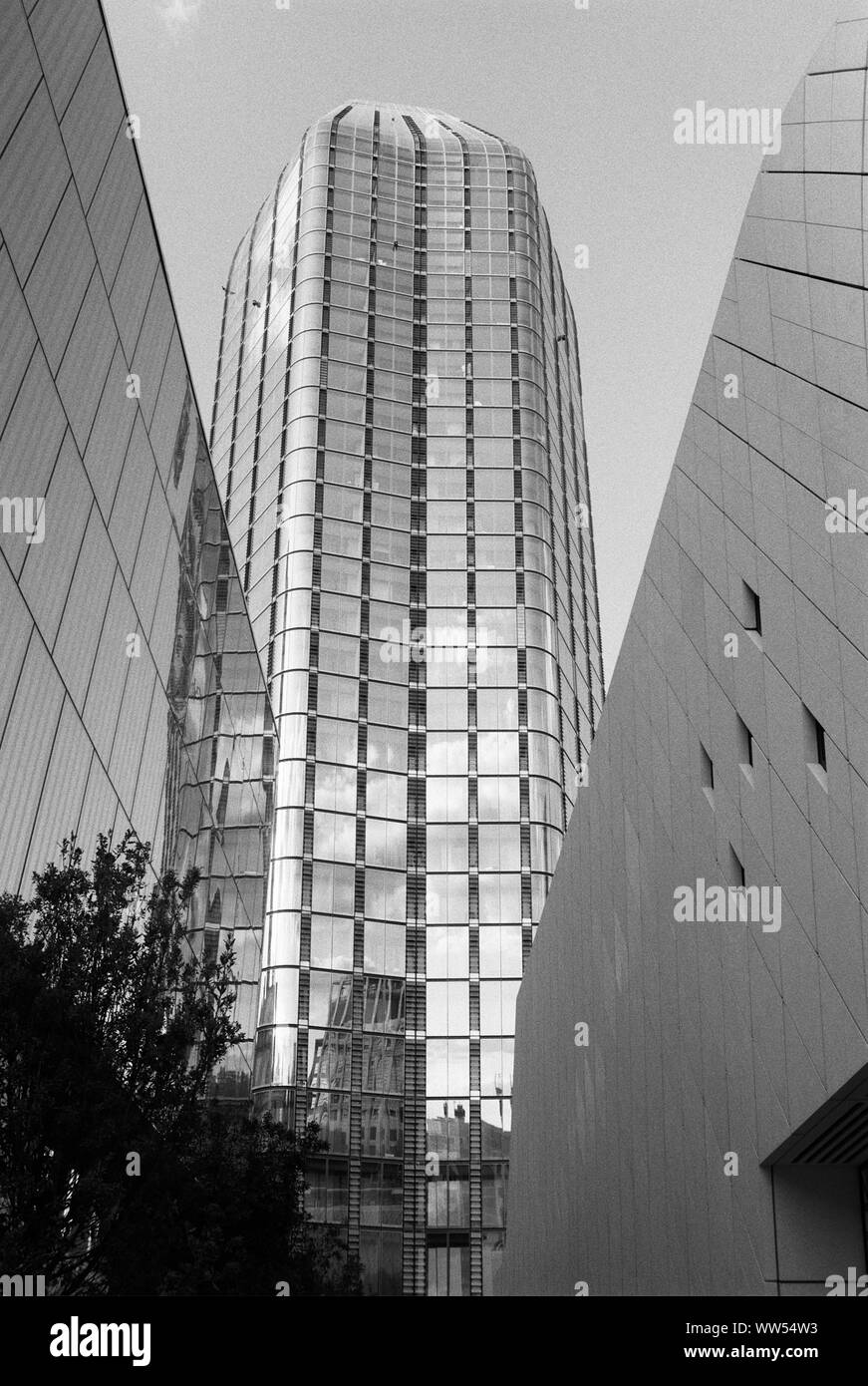 The Exterior of One Blackfriars on London's South Bank, with reflections Stock Photo