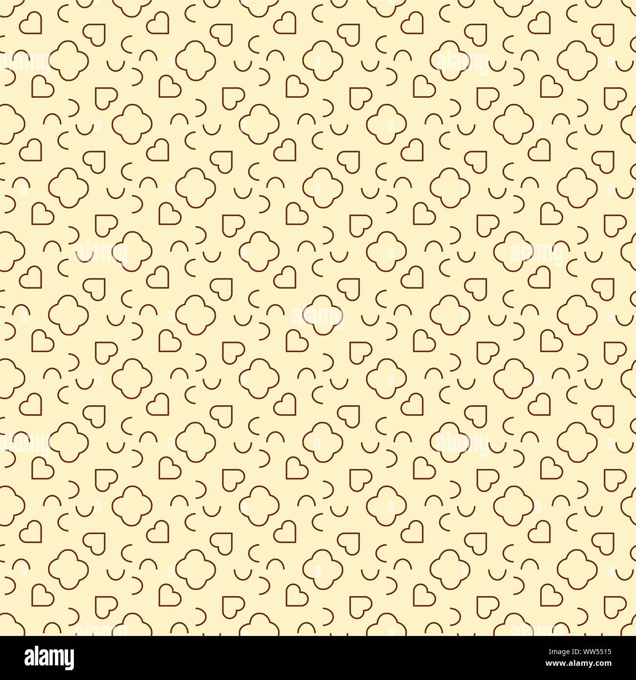 Simple seamless abstract pattern on a light coloured background. Stock Photo