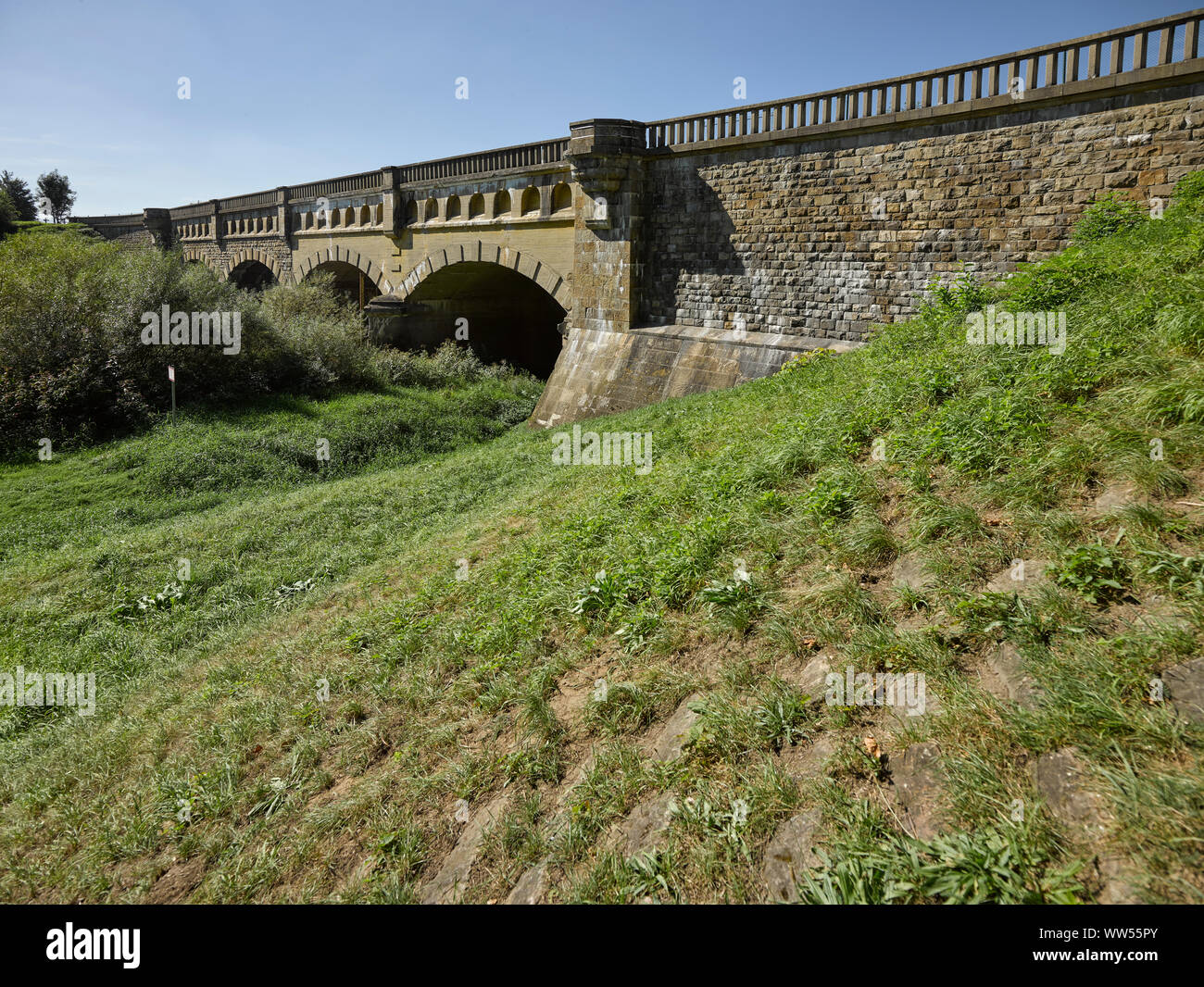 Historical channel overpass Greven Stock Photo