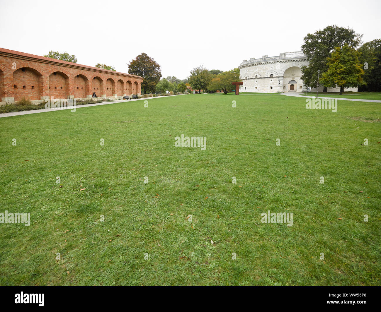 Ingolstadt, building in the Klenzepark with green area in front of it Stock Photo