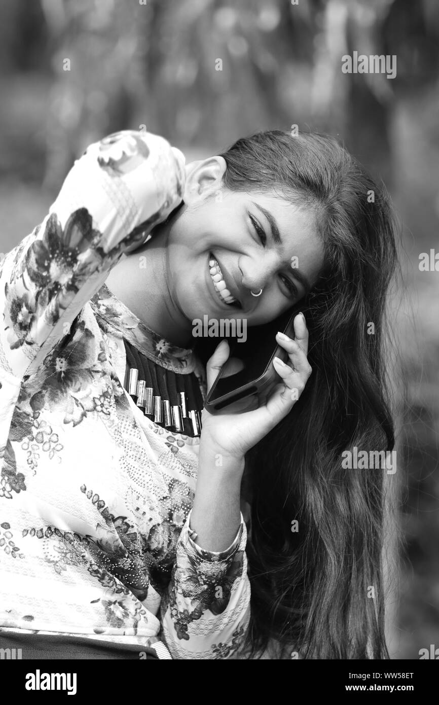 Indian Girl Black and White Stock Photos & Images - Alamy
