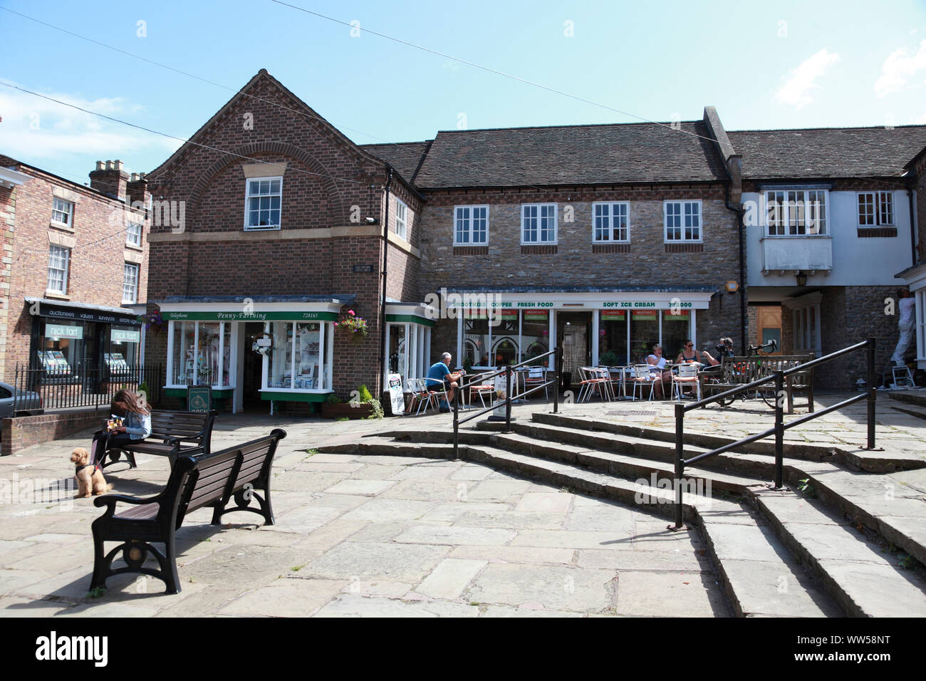 The Square, Much Wenlock, South Shropshire Stock Photo