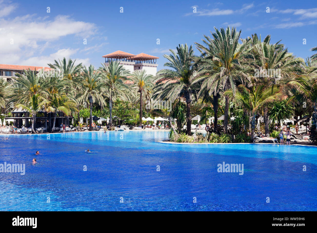 Pool of the Grand Hotel Costa, Meloneras, Gran Canaria, Canary Islands, Spain Stock Photo