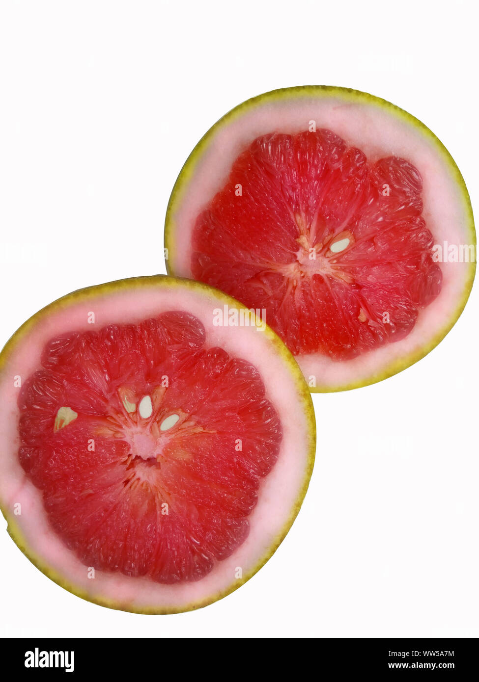 Fresh grapefruit isolated on white background with clipping path. Stock Photo