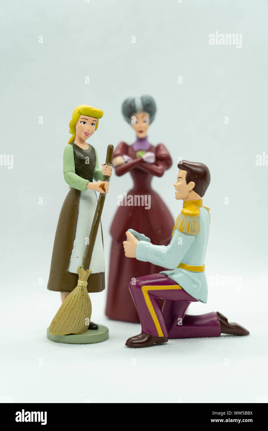 Disney figurines for kids play Stock Photo