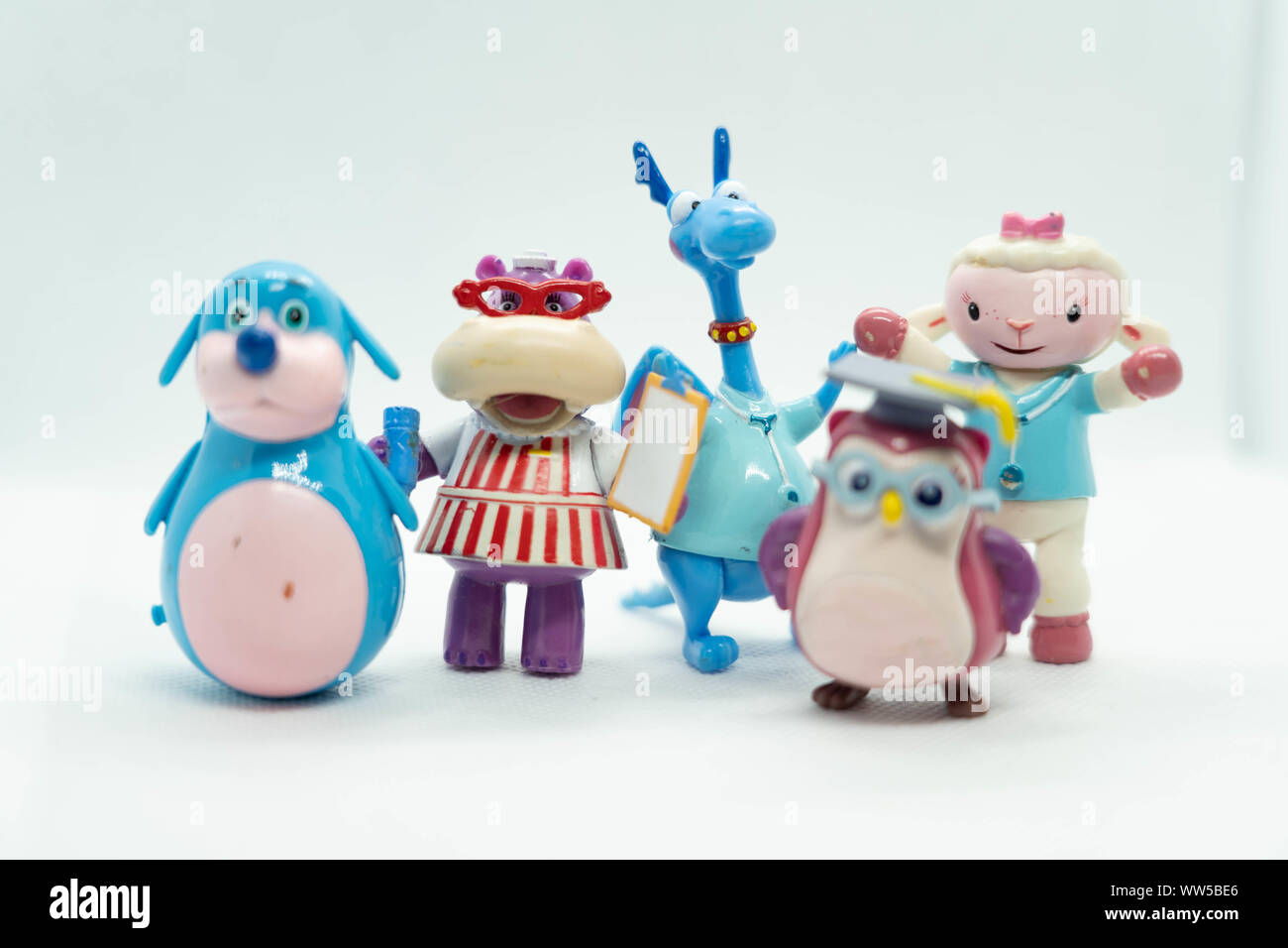 Disney figurines for kids play Stock Photo Alamy