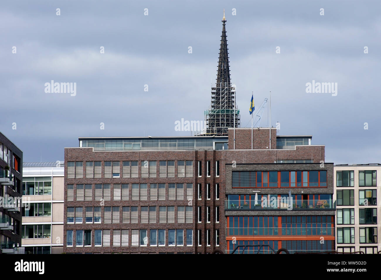 The HafenCity in Hamburg with modern residential houses, Stock Photo
