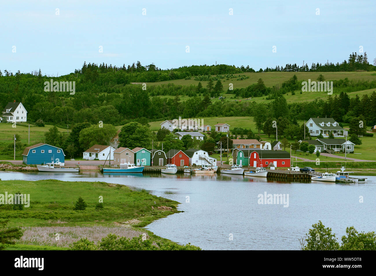 French River fishing village in Prince Edward Island Stock Photo