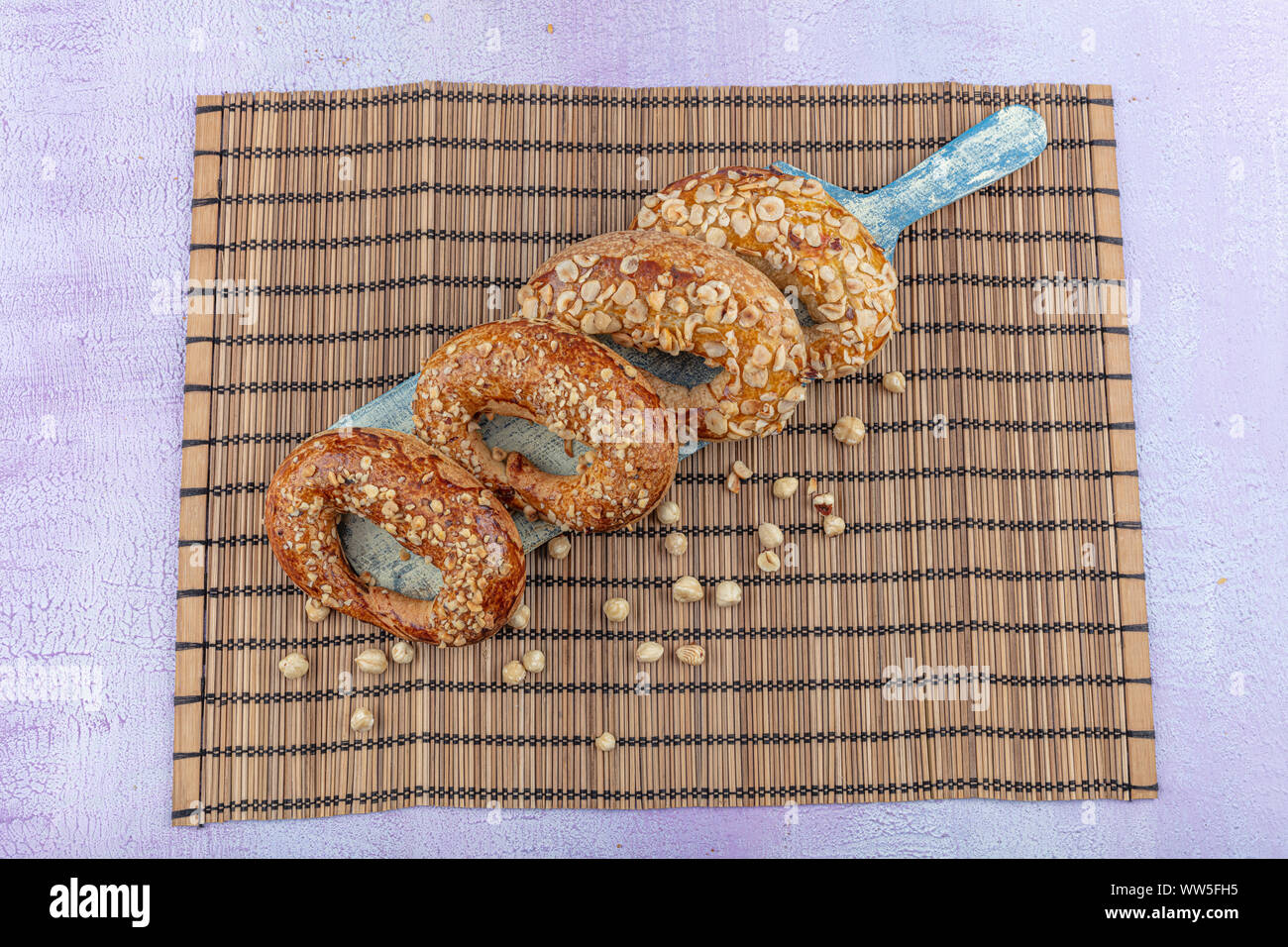 Ay coregi / Turkish Pastry with chocolate, sesame and nut Stock Photo ...