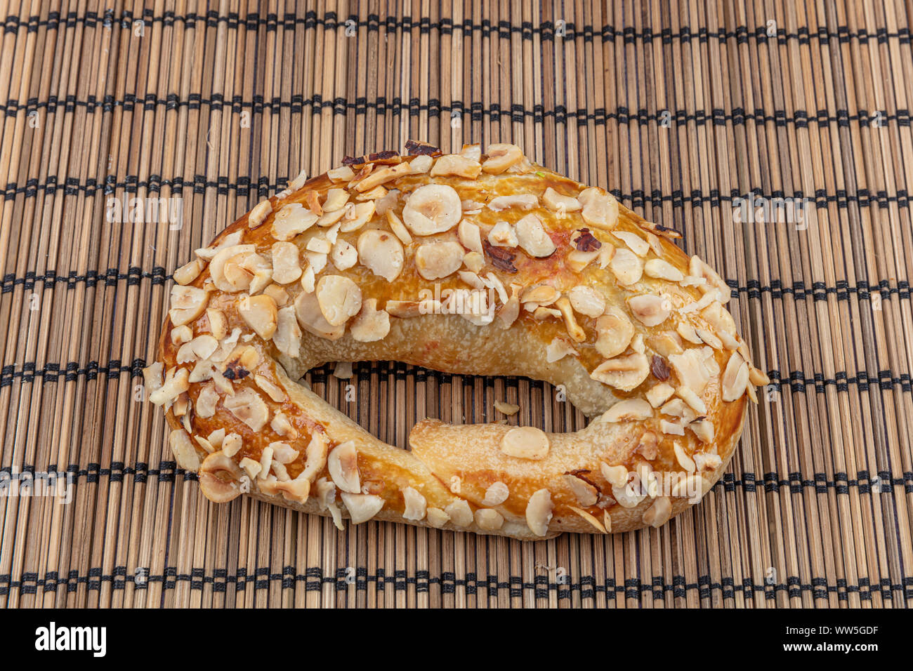 Turk Coregi Ay coregi / Turkish Pastry with chocolate, sesame and nut Stock Photo ...