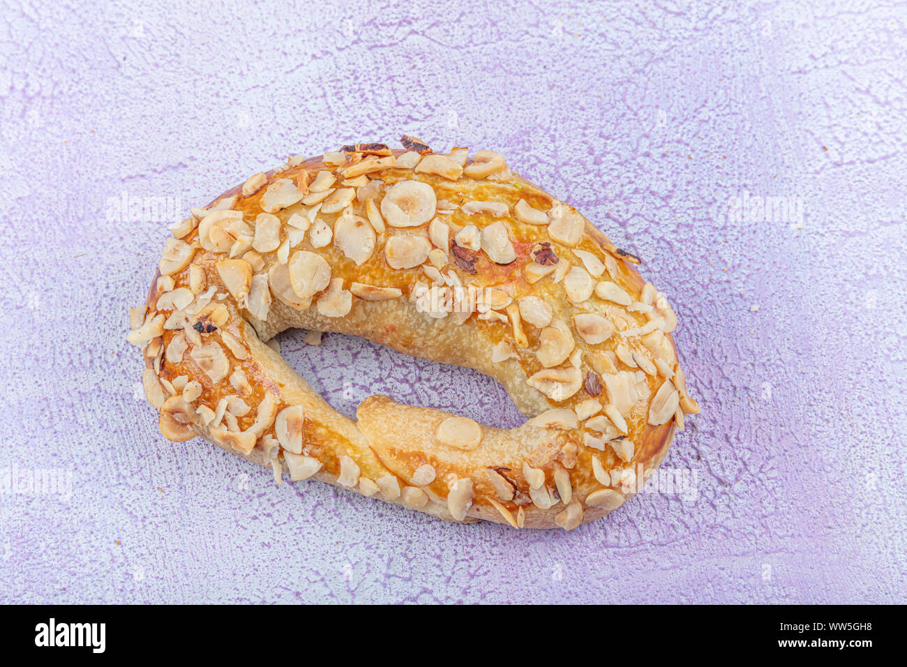 Turk Coregi Ay coregi / Turkish Pastry with chocolate, sesame and nut Stock Photo ...