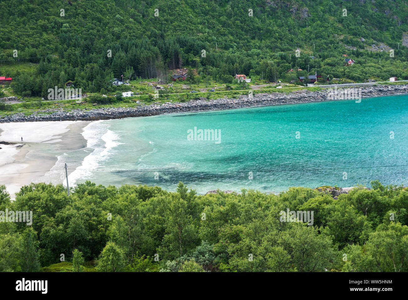 Summer in Lofoten Islands in Norway Stock Photo - Alamy