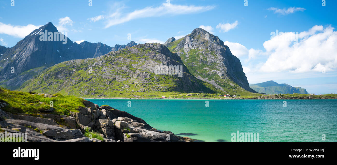 Summer in Lofoten Islands in Norway Stock Photo - Alamy