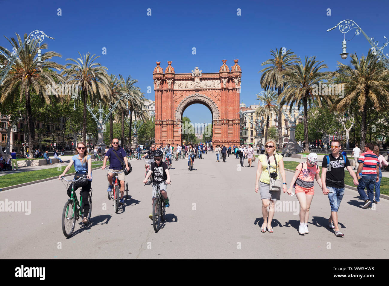 Arc de Triomf, Barcelona, Catalonia, Spain Stock Photo