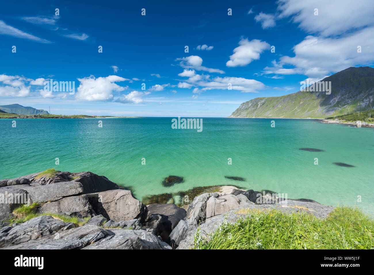 Summer in Lofoten Islands in Norway Stock Photo - Alamy