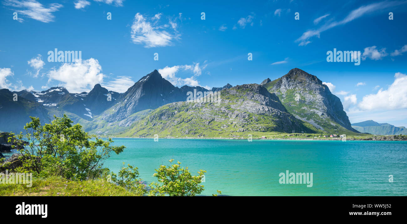 Summer in Lofoten Islands in Norway Stock Photo - Alamy