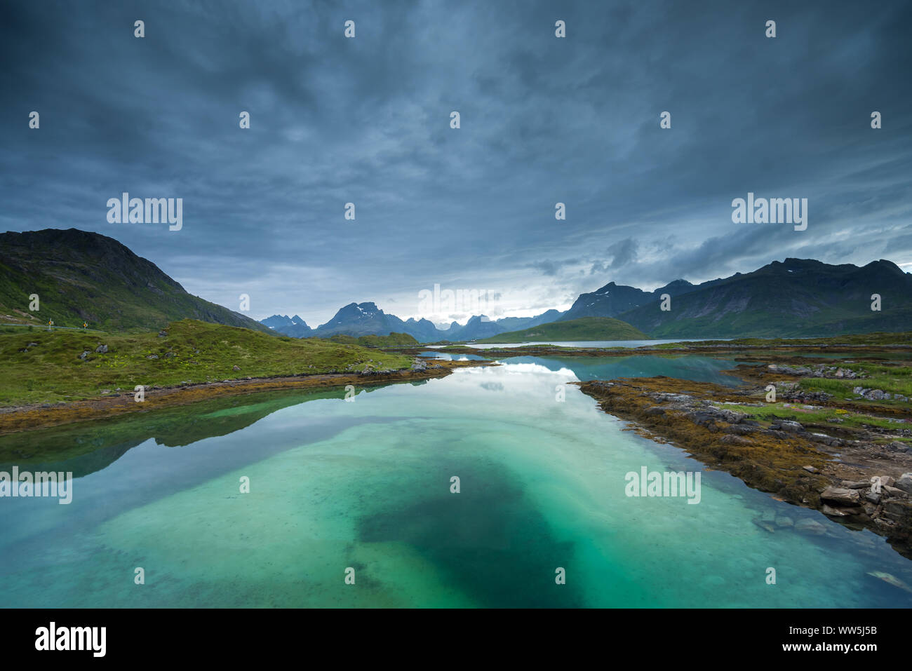 Summer in Lofoten Islands in Norway Stock Photo - Alamy