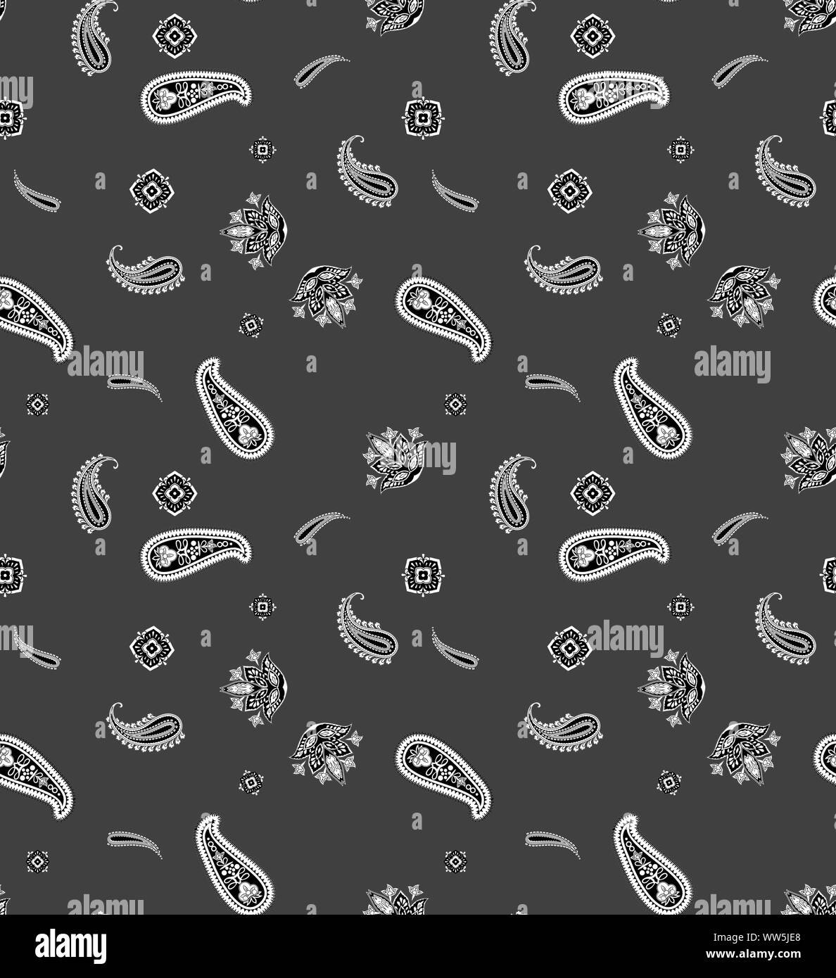 Seamless ethnic paisley pattern. Fashion print for clothes. Stock Photo