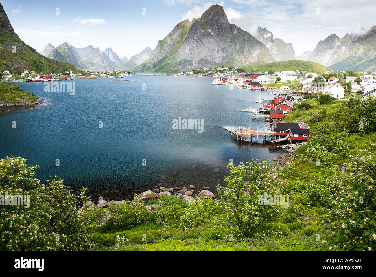 Summer in Lofoten Islands in Norway Stock Photo - Alamy