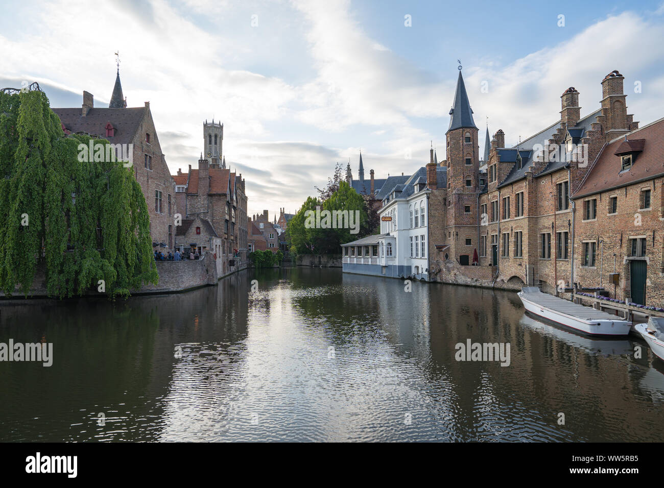 Bruges city skyline in Bruges, Belgium. Stock Photo