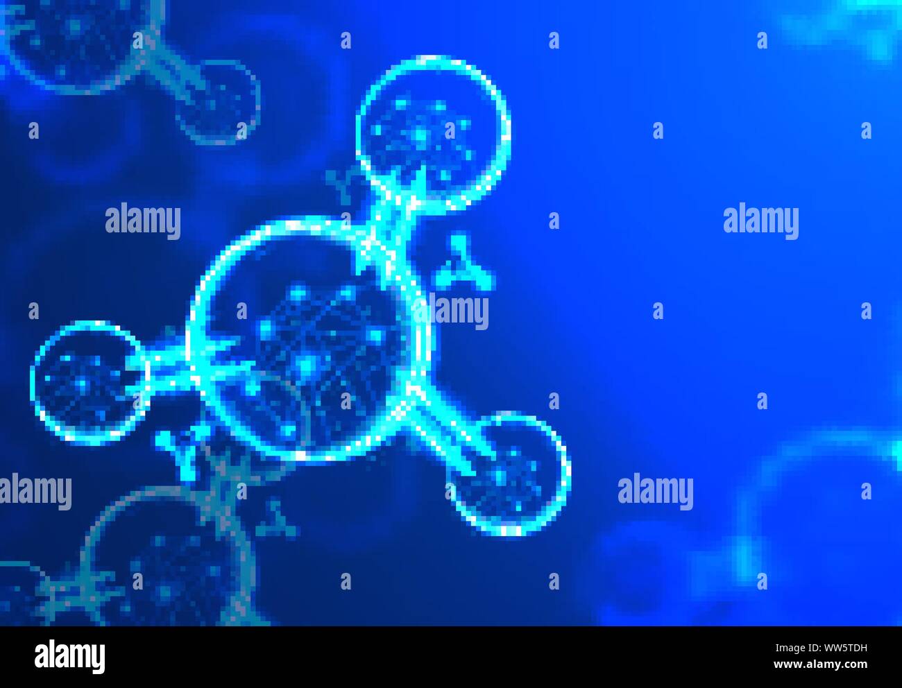 Abstract atom or molecule structure design as science, Abstract low Poly Mesh, Wireframe Design, Medical and technology concept. vector illustration. Stock Vector