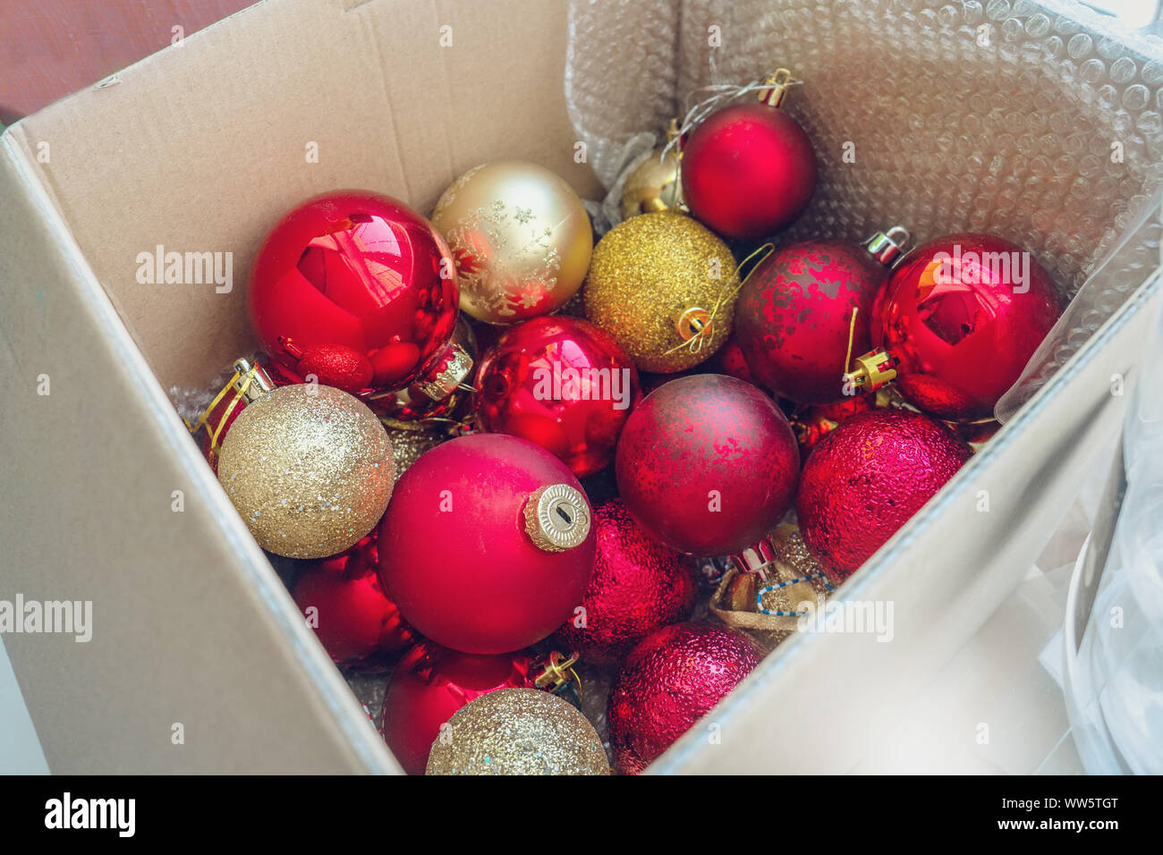 The design kit for the Christmas tree is in the box. Preparation for ...