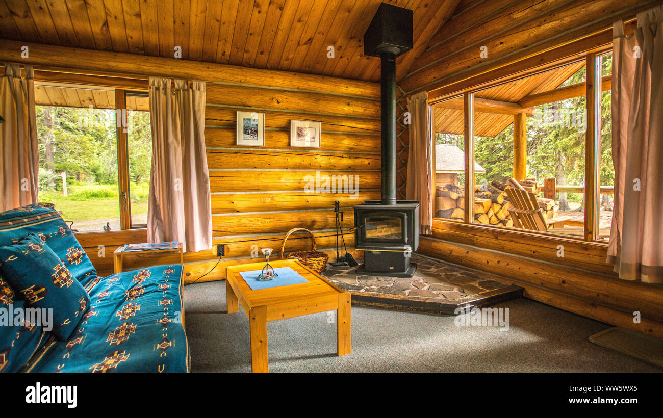 Inside Log Cabin Stock Photos Inside Log Cabin Stock Images Alamy