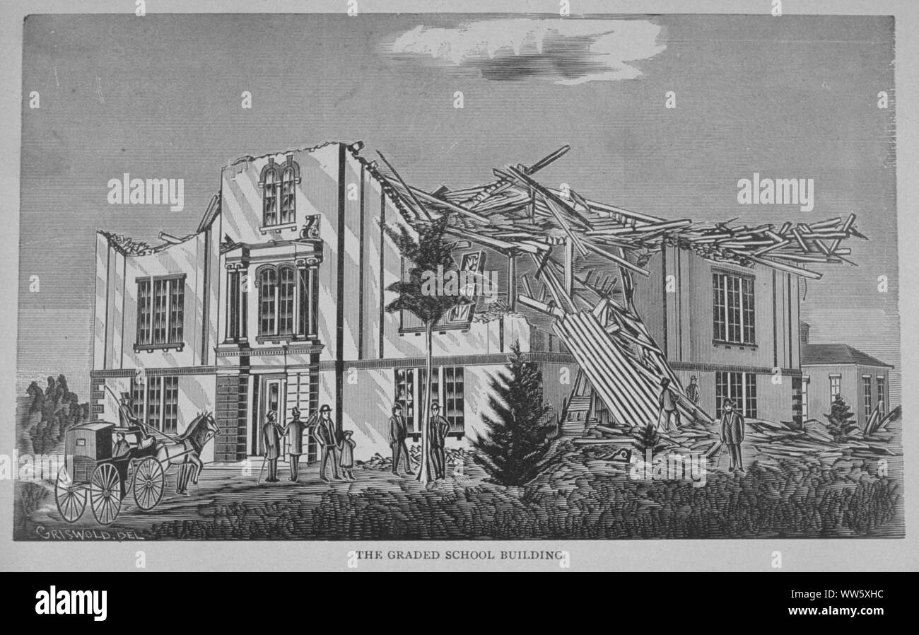 Wallingford, Connecticut school tornado damage Stock Photo Alamy