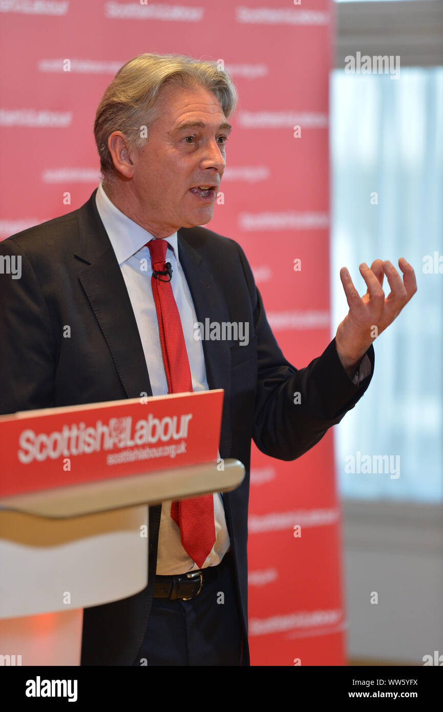 Glasgow, UK. 13 Sept 2019.Pictured: Lesley Laird MP - Shadow Secretary of State for Scotland..Scottish Labour Leader Richard Leonard and Labour's Shadow Chancellor John McDonnell deliver keynote speeches on their plans to redistribute power and wealth and how an incoming Labour Government will deliver radically transformative polices for Scotland's economy. Credit: Colin Fisher/Alamy Live News Stock Photo