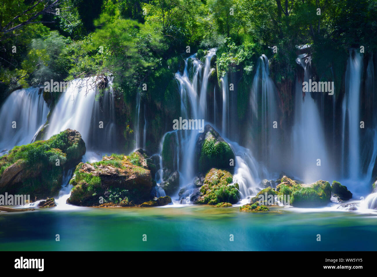 Kravica Waterfall on the Trebizat River, Bosnia and Herzegovina Stock Photo