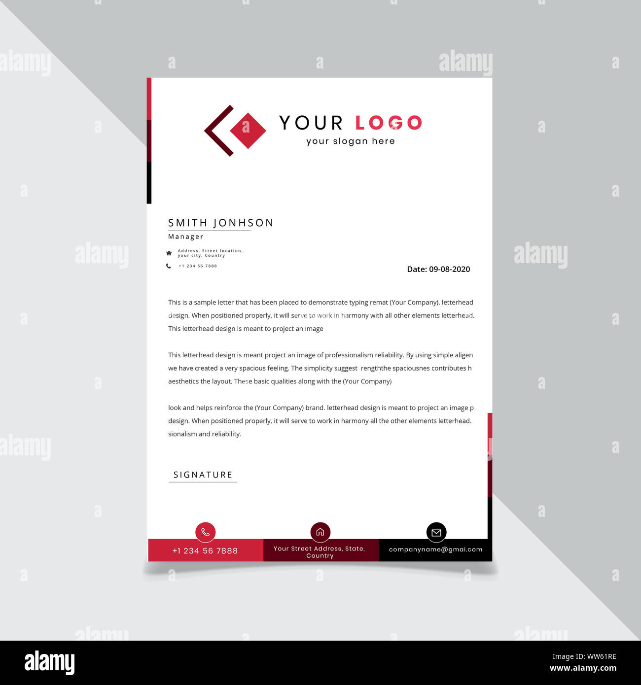 Letterhead Template High Resolution Stock Photography And Images Alamy