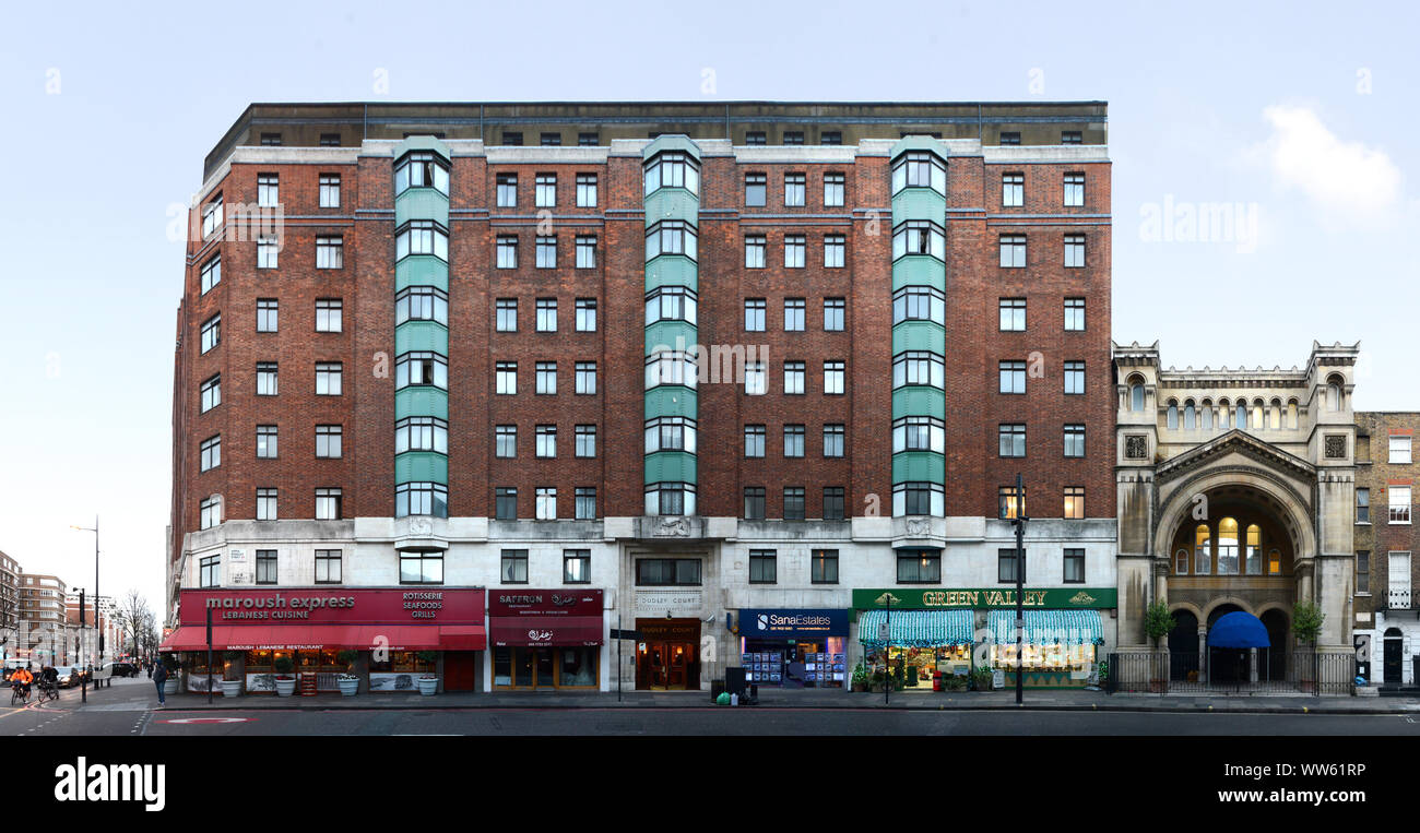 United Kingdom, London Upper Berkeley Street in linear depiction, streetline multi-perspective photography, Stock Photo