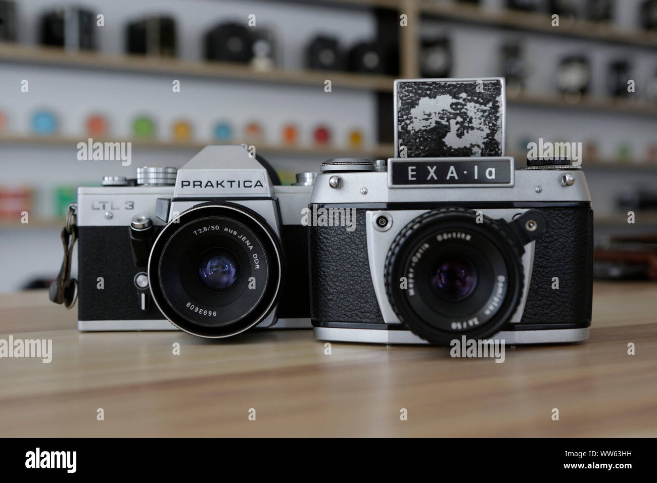Cameras from Leipzig, Saxony, GDR cameras, East Germany Stock Photo Alamy