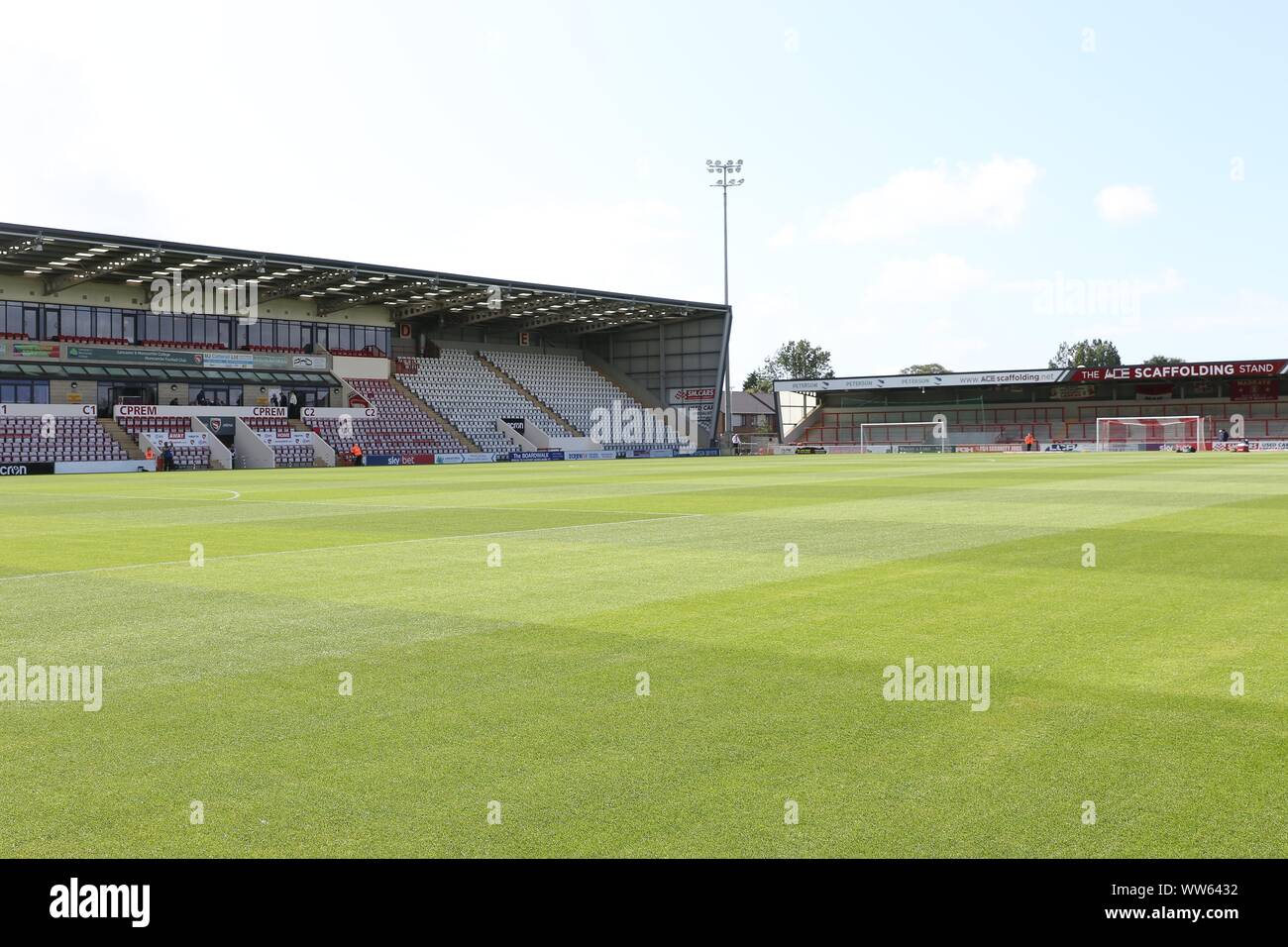 Morecambe FC v Cheltenham Town FC  at The Globe Arena  (Sky Bet League Two - 17 August 2019) - The Globe Arena  Picture by Antony Thompson - Thousand Stock Photo