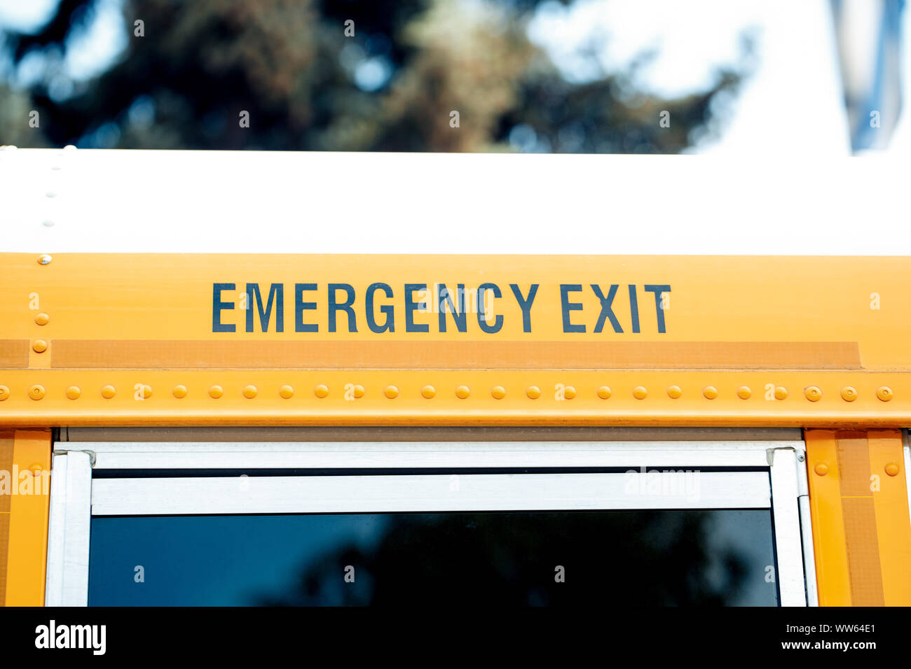 Bus emergency exit sign hires stock photography and images Alamy