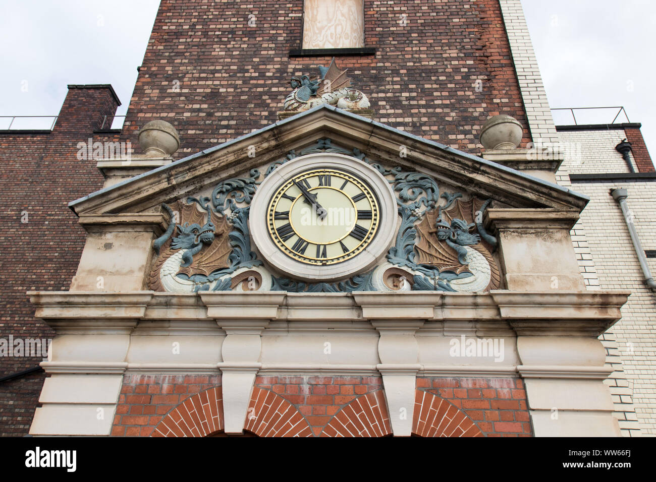 A clock at Derby Railway Station Stock Photo Alamy
