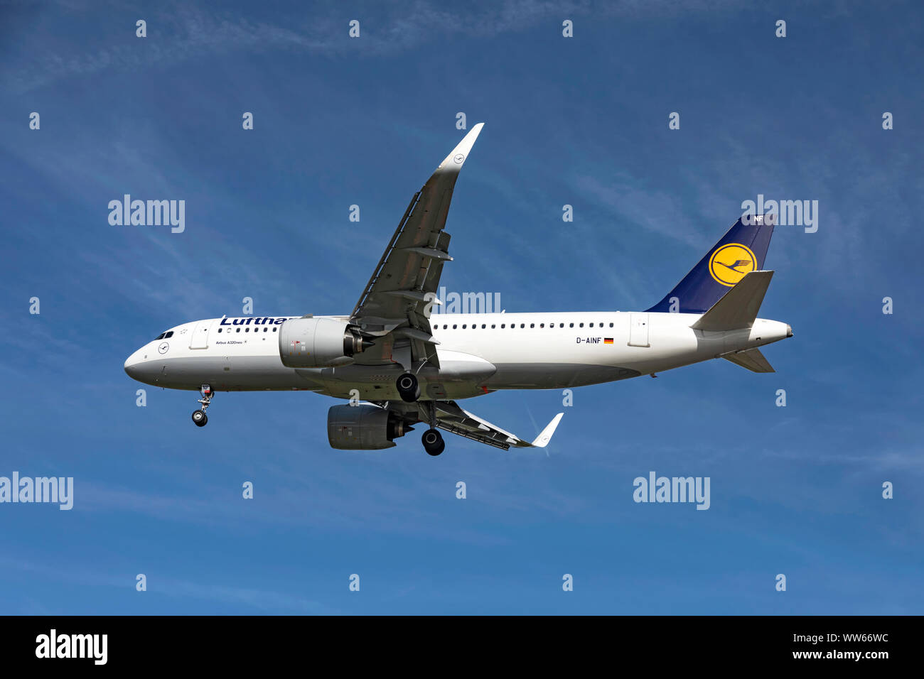 Airbus A320 of Lufthansa Stock Photo