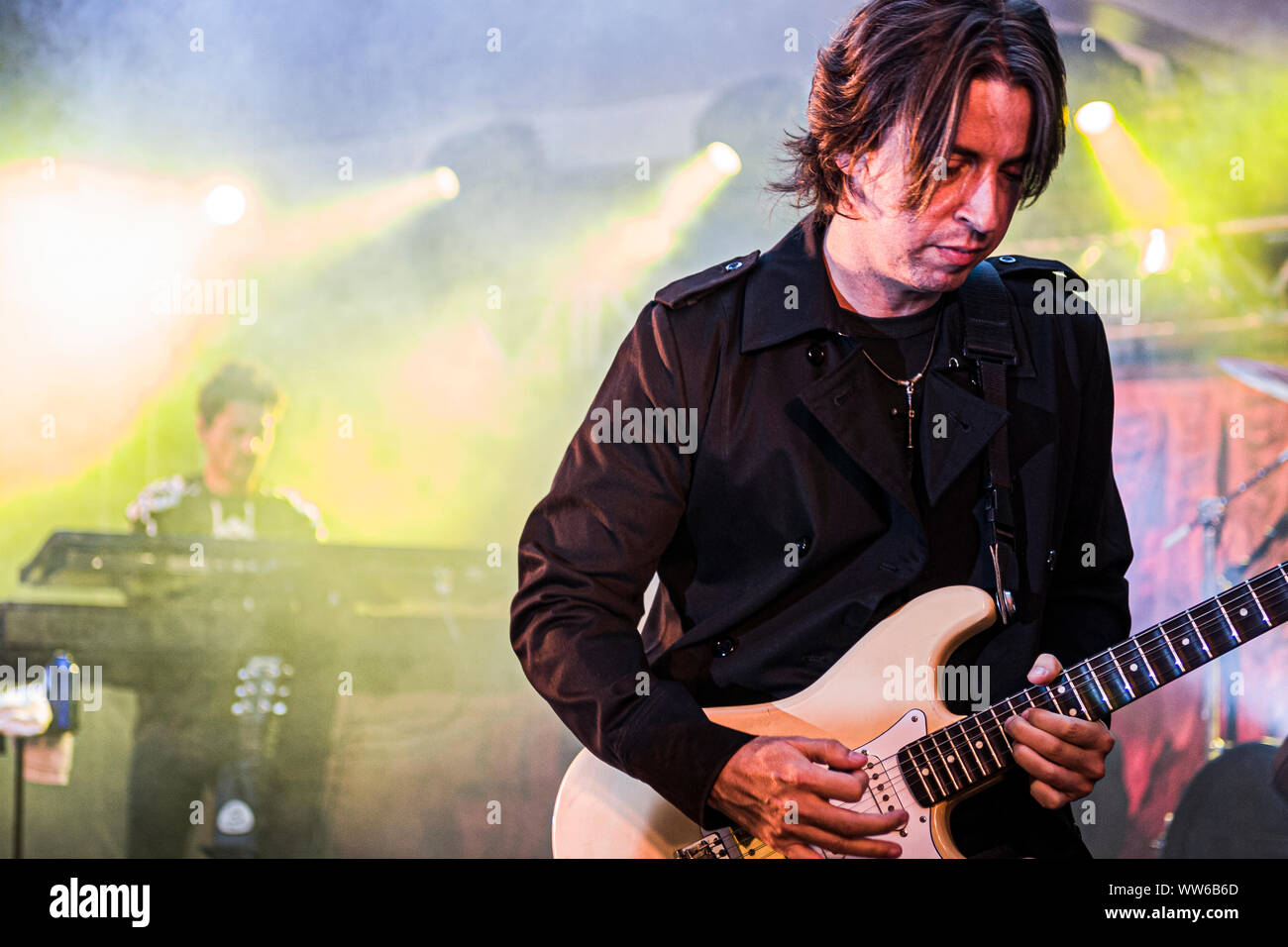 Guitar player playing guitar in a pop rock concert at Costao do ...