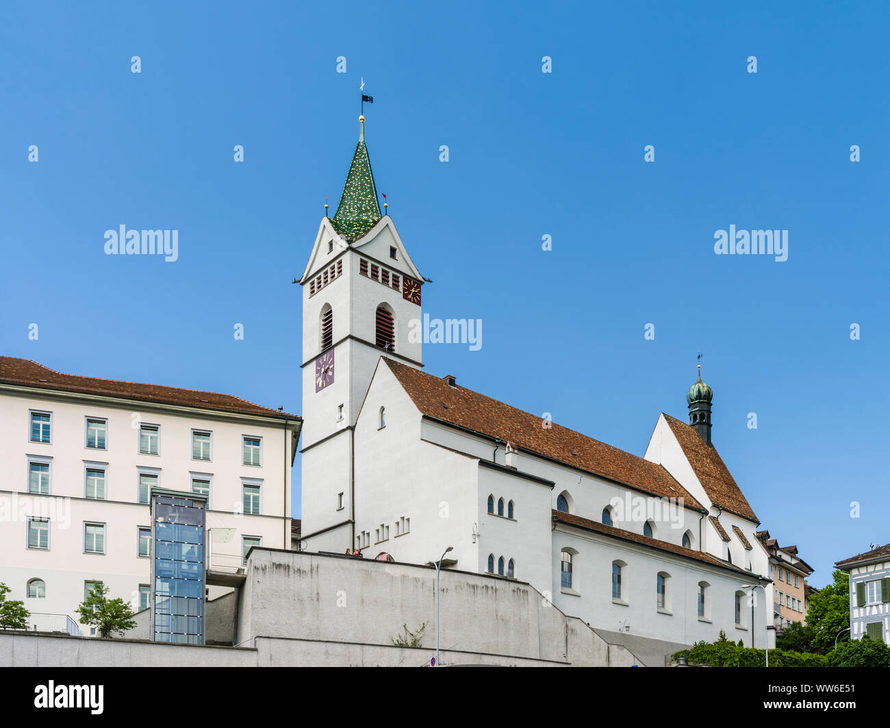 St. Nicholas Church in Wil, St. Gallen Stock Photo