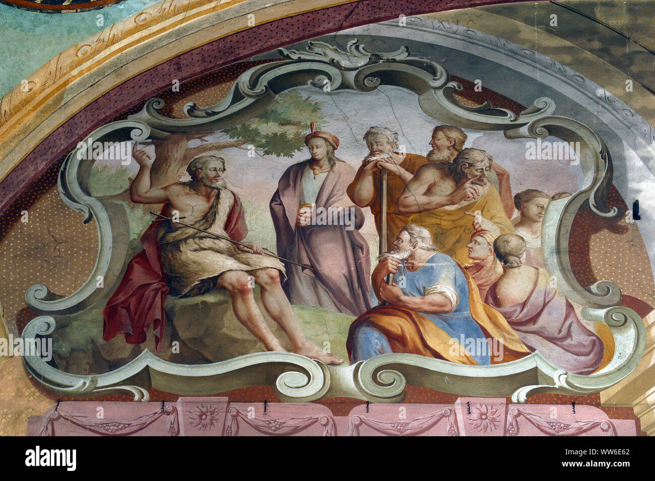 Scenes from the life of the Saint John the Baptist, fresco in the Saint ...