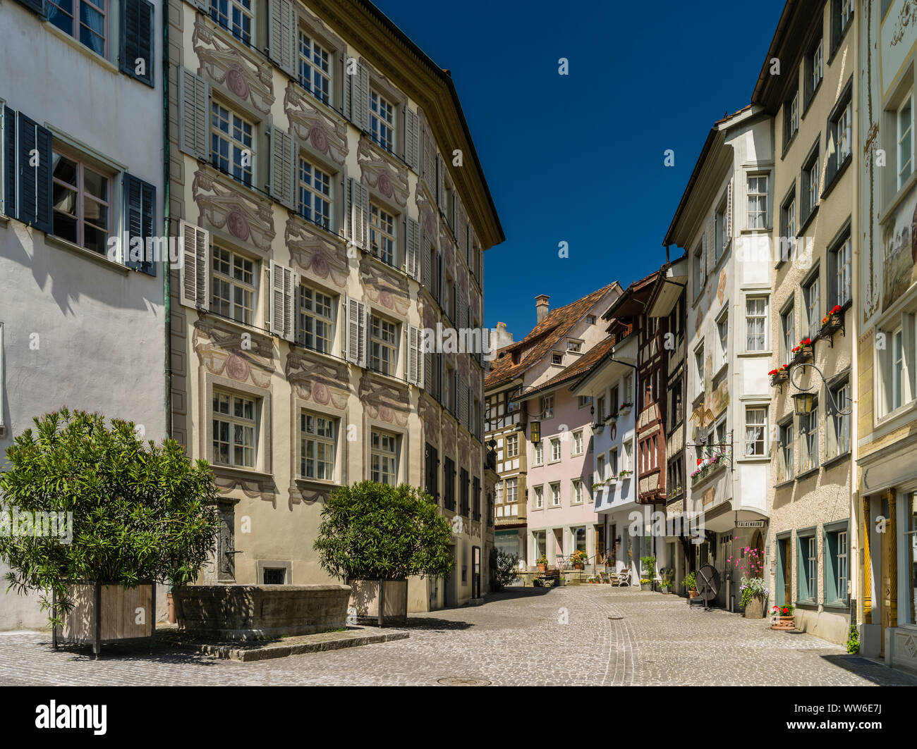 Medieval old town of Wil, St. Gallen Stock Photo