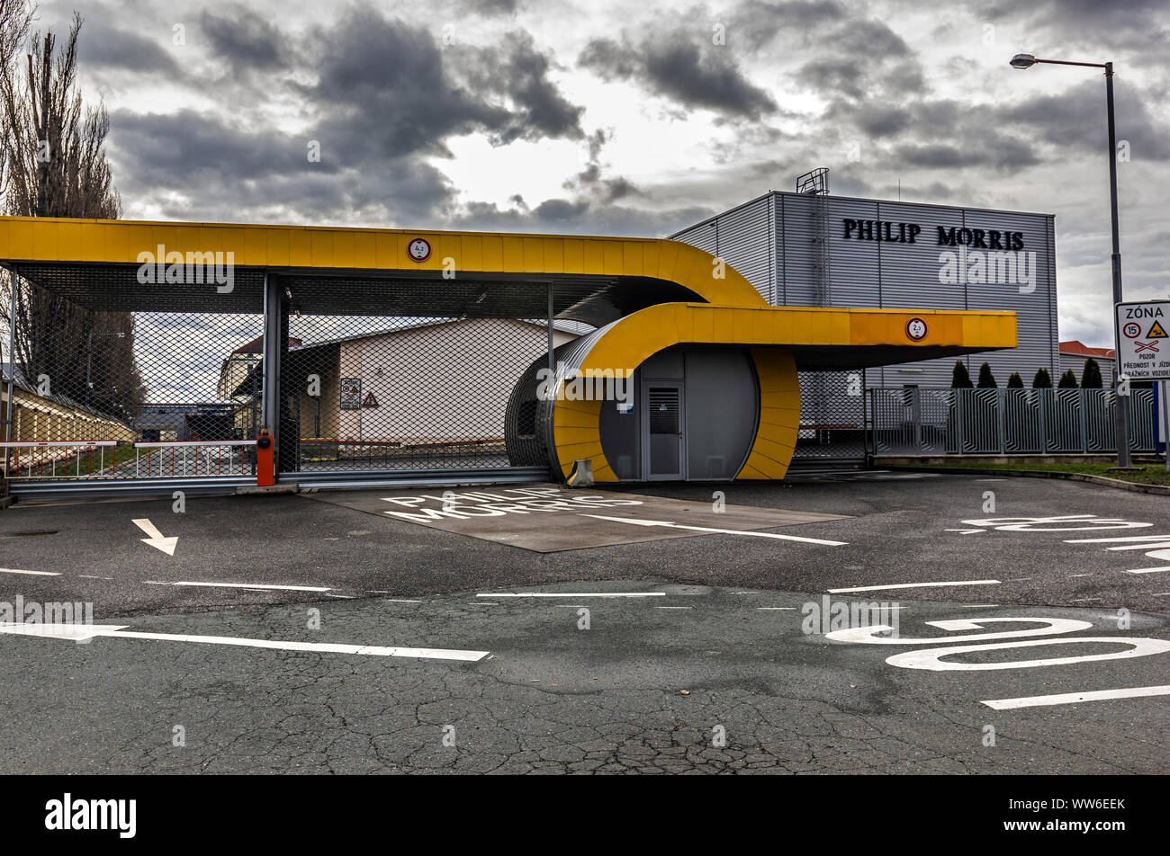 Cigarette factory, Philip Morris, Kutna Hora, Czech Republic Stock
