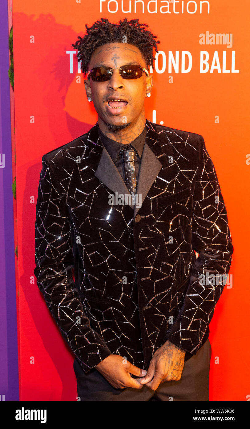New York, NY - September 12, 2019: 21 Savage attends 5th Annual Diamond