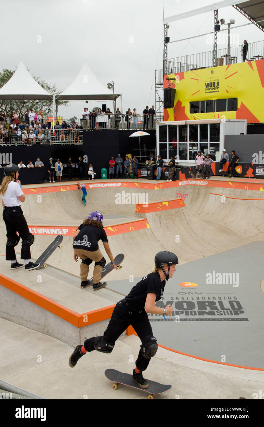 SÃO PAULO, SP - 13.09.2019: CAMPEONATO MUNDIAL DE SKATE PARK SP - The WS  Park Skateboarding World Championship ends the calendar of the first  qualifying window. This is the event that adds