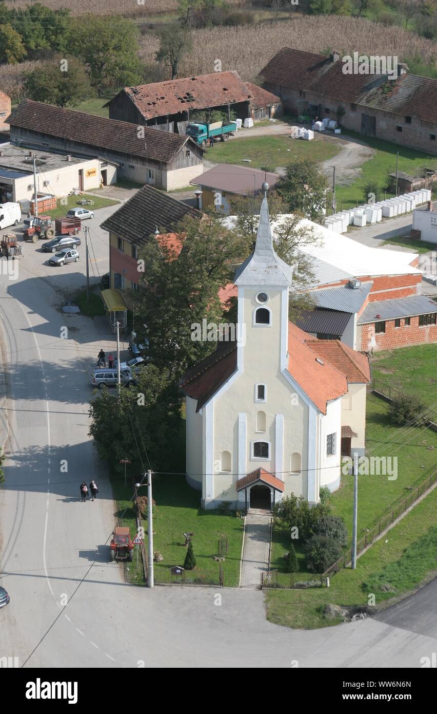 Parish church of the Saint Nicholas in Lijevi Dubrovcak, Croatia Stock ...