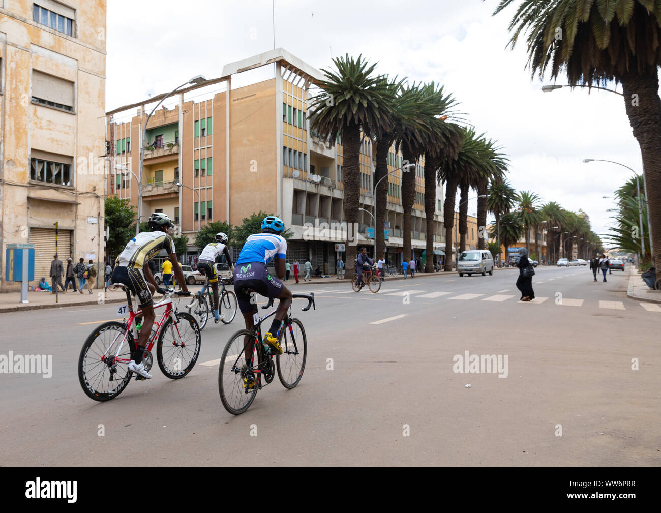 Eritrean Cyclists On Harnet Avenue Central Region Asmara Eritrea Stock Photo Alamy Eritrean Cyclists On Harnet Avenue Central Region Asmara Eritrea Stock Photo Alamy