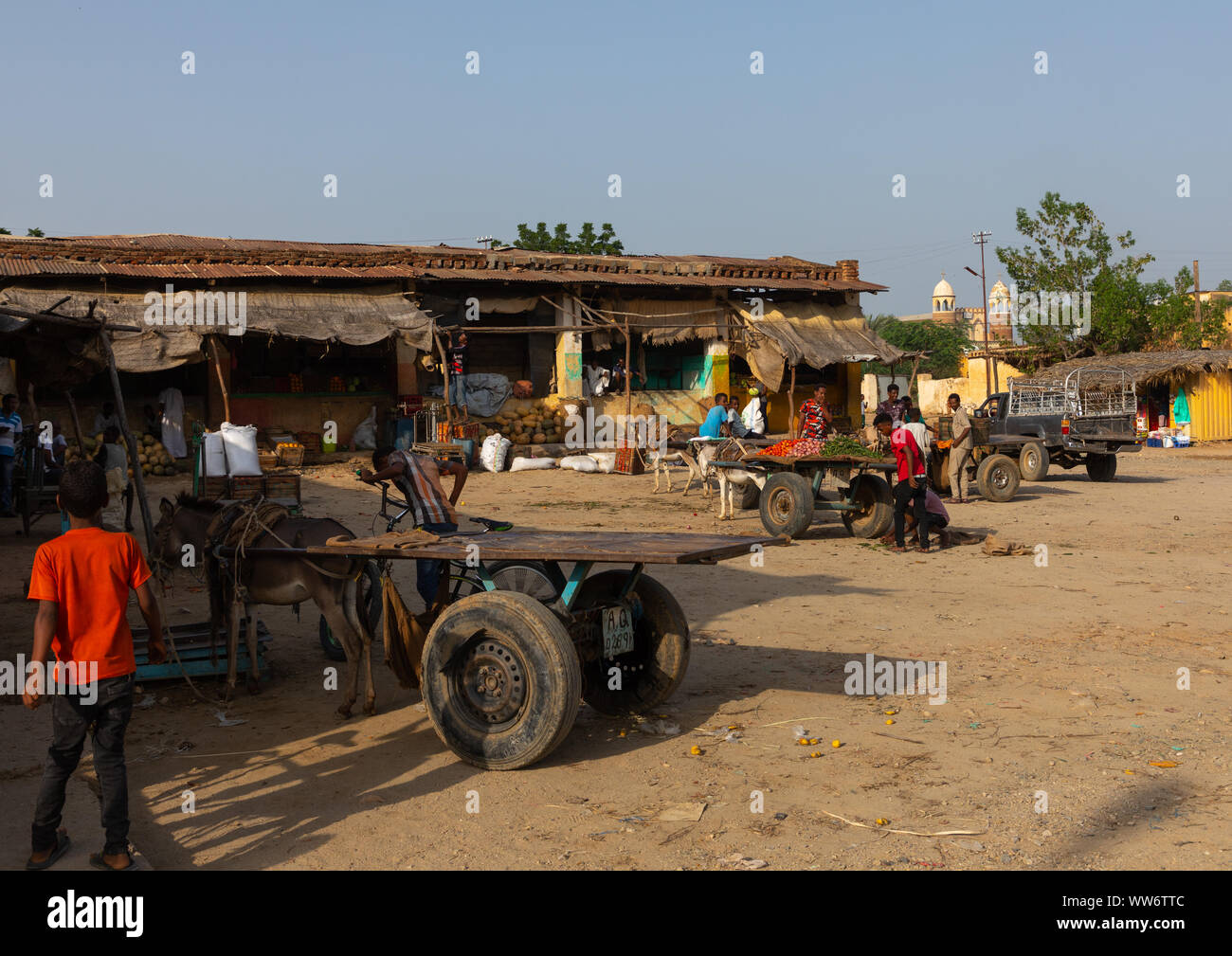 Local market, Gash-Barka, Agordat, Eritrea Stock Photo